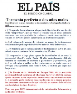 El Pais 2008 Tormenta Perfecta los RICS